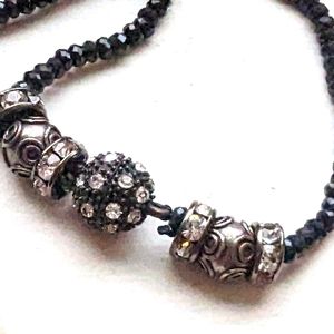 Sparkly Black Bead Necklace